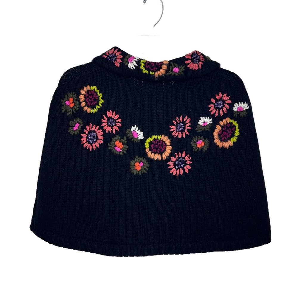 Sparrow by Anthropologie floral embroidered shrug sweater black - OS one size - Picture 2 of 4